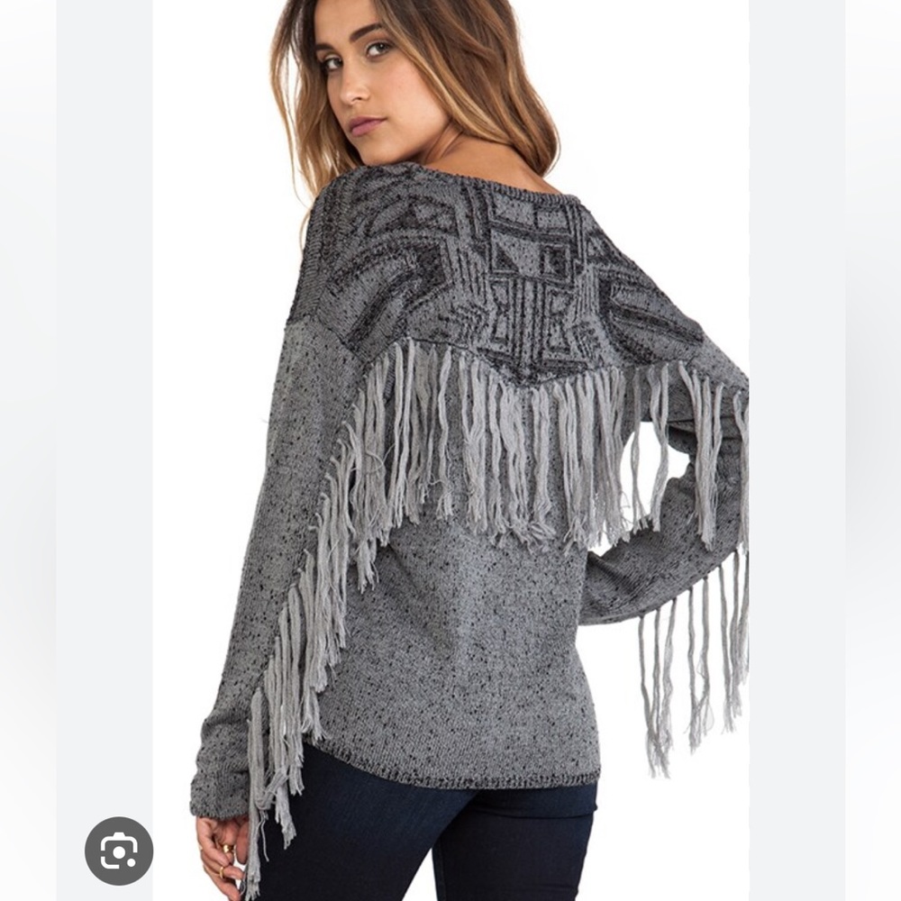 Twelfth Street by Cynthia Vincent fringe sweater